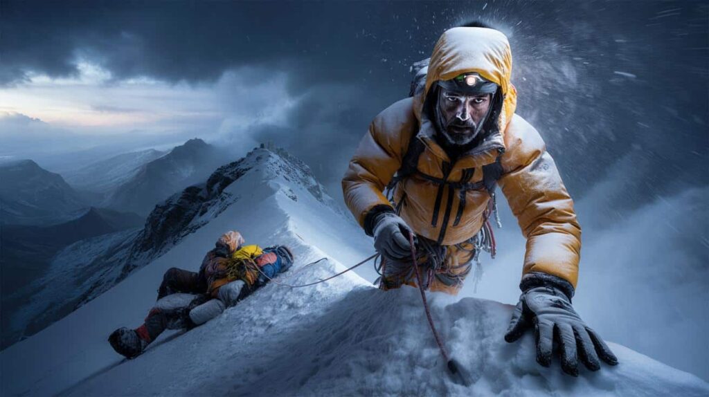 Entdecker, der den Everest ohne Sauerstoff erklomm, sieht sich online Kritik ausgesetzt, nachdem er enthüllte, dass er seinen Partner im tödlichen Sturm zurückließ, um sich selbst zu retten.